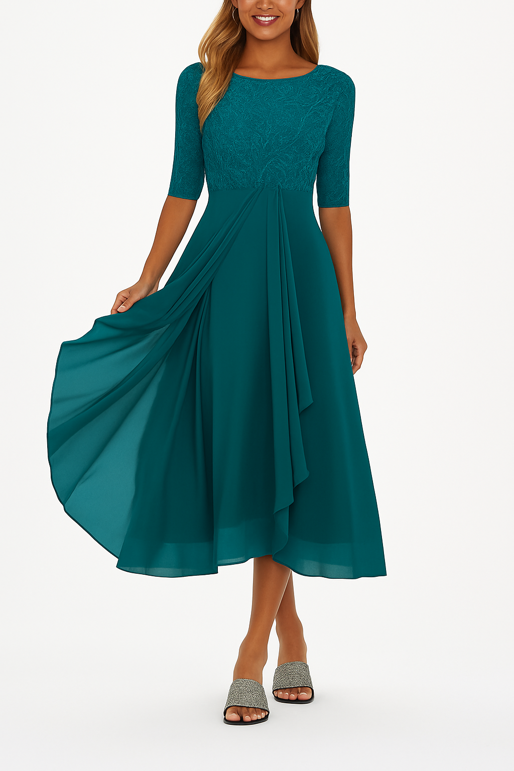 Sommerkleid A-Linie Midi – Leicht, Luftig & Fließender Fall