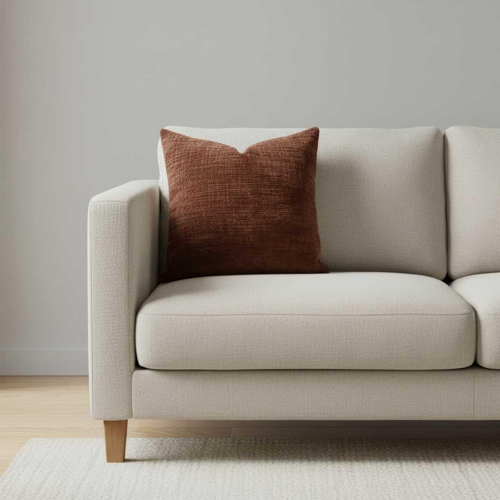 Chenille Kissenbezug 40x40 | Dekoratives Sofakissen