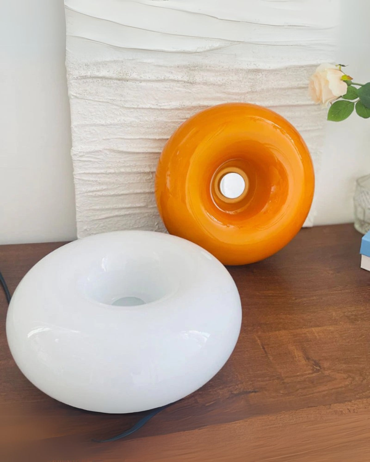 Runde LED-Tischlampe Donutform – 30 cm & Warmweiß Dekor