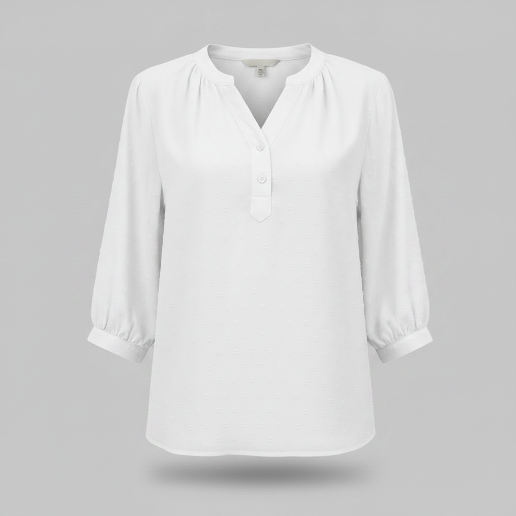 Patchwork Bluse Damen | Modische Weiße Bluse für Freizeit