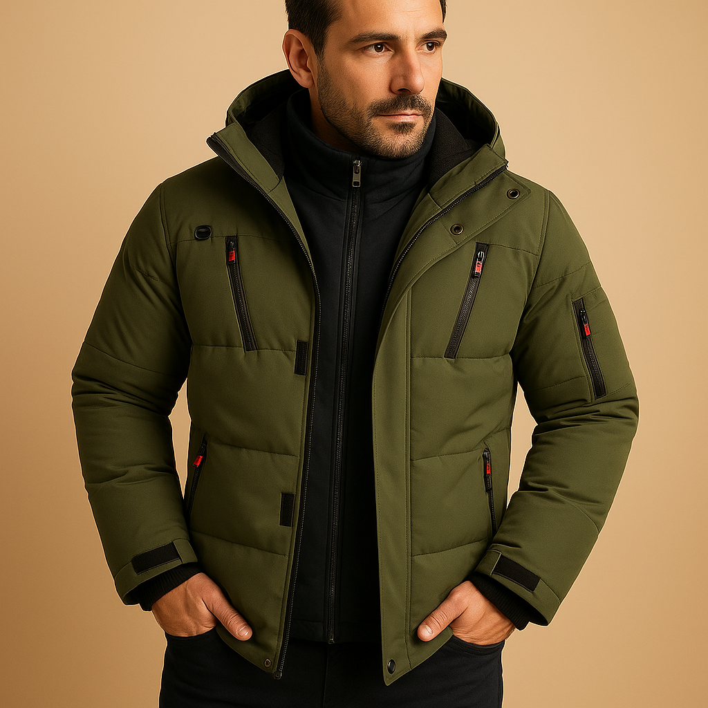 Klaus | Herren Winterjacke – Robust, Dick Gefüttert & Reißverschluss