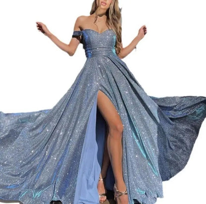 Maxikleid Mit Pailletten Damen Hochzeitsgast – Glitzer Details & Bodenlang