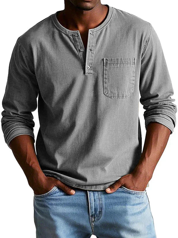 Philipp | Herren Henleyshirt – Langarm, Lässig & Weicher Stoff