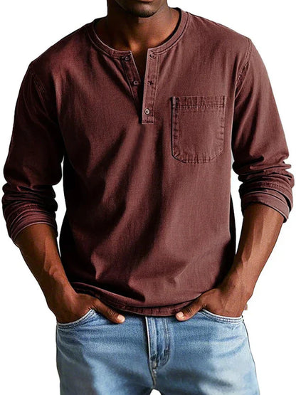Philipp | Herren Henleyshirt – Langarm, Lässig & Weicher Stoff