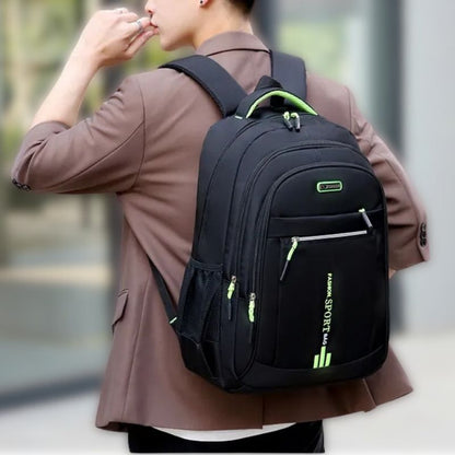 Herren Oxford Rucksack Wasserdicht – USB-Ladeanschluss & Multifach
