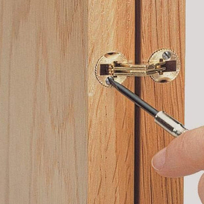 Verdeckte Scharniere Messing 4er-Set – Unsichtbare Zylinderscharniere