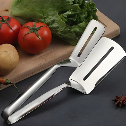 Edelstahl-Wendegreifer – Spatula & Zange 26 cm Kombination