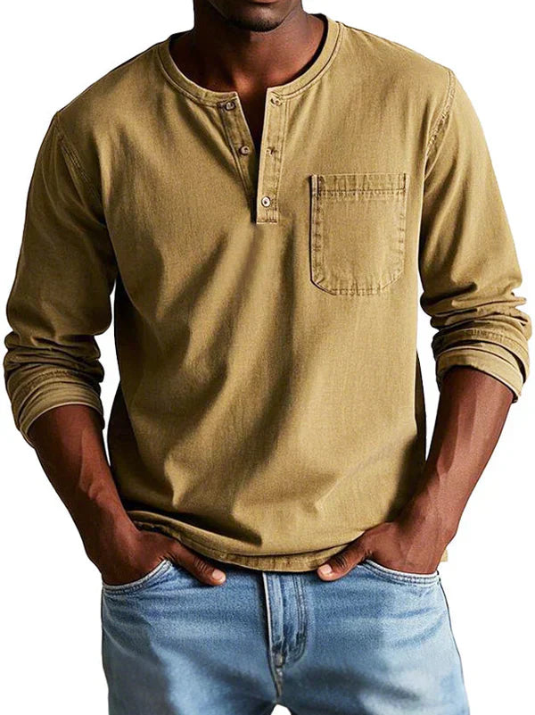 Philipp | Herren Henleyshirt – Langarm, Lässig & Weicher Stoff