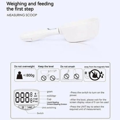 Digitaler Messlöffel mit Waage – Bis 800 g & Präzise Dosierung