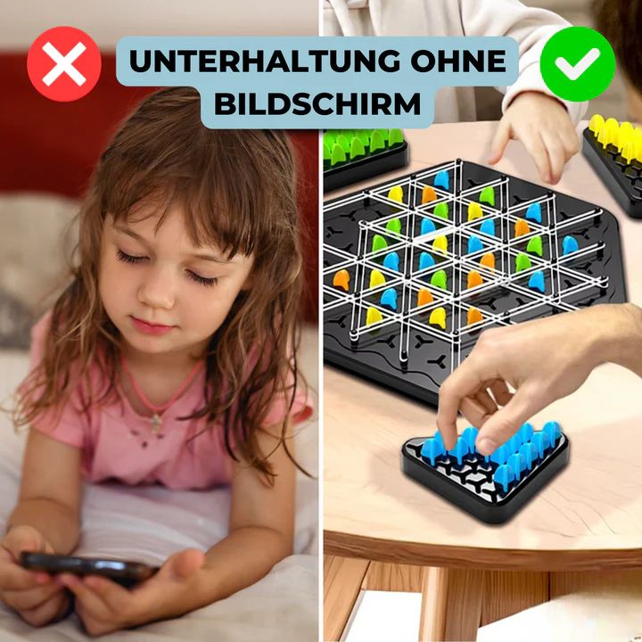 Strategie-Dreieckspiel – Familienspiel für 2–4 Spieler