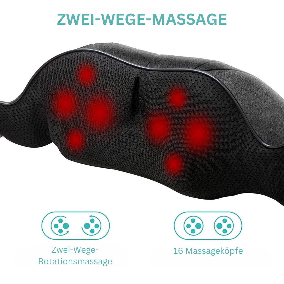 Shiatsu Massagekissen – Infrarotwärme Nackenmassage & Knetmassage