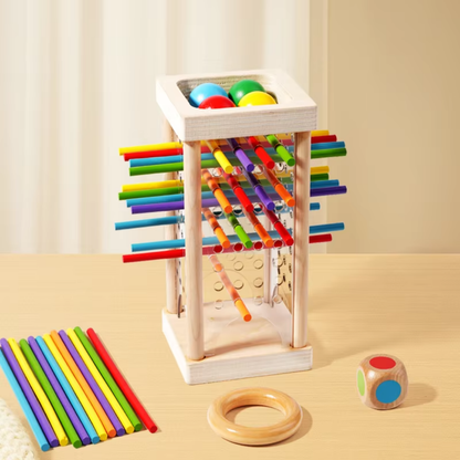 Holz Steckturm-Spiel – Feinmotorik & Lernspielzeug ab 3 Jahren