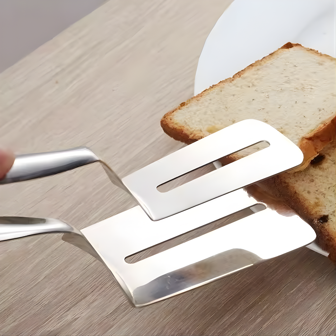 Edelstahl-Wendegreifer – Spatula & Zange 26 cm Kombination
