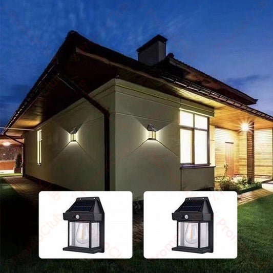 Solar-Wandleuchte Laternenstil 2er-Set – Mit Bewegungsmelder
