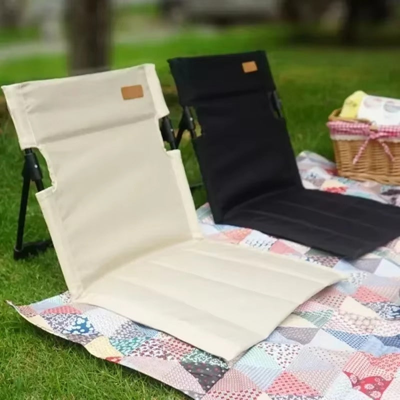 Klappbarer Bodenstuhl mit Rückenlehne – Camping & Outdoor