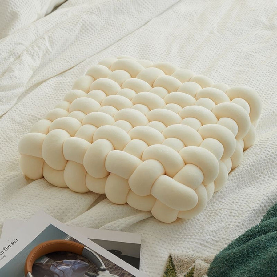 Gewebtes Knotkissen Velvet – Weiches Bodensitzkissen Wohnzimmer