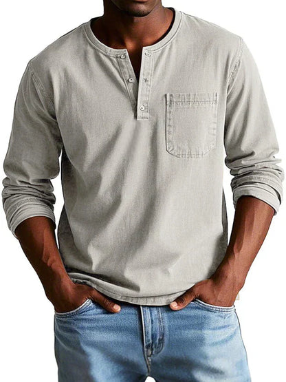 Philipp | Herren Henleyshirt – Langarm, Lässig & Weicher Stoff