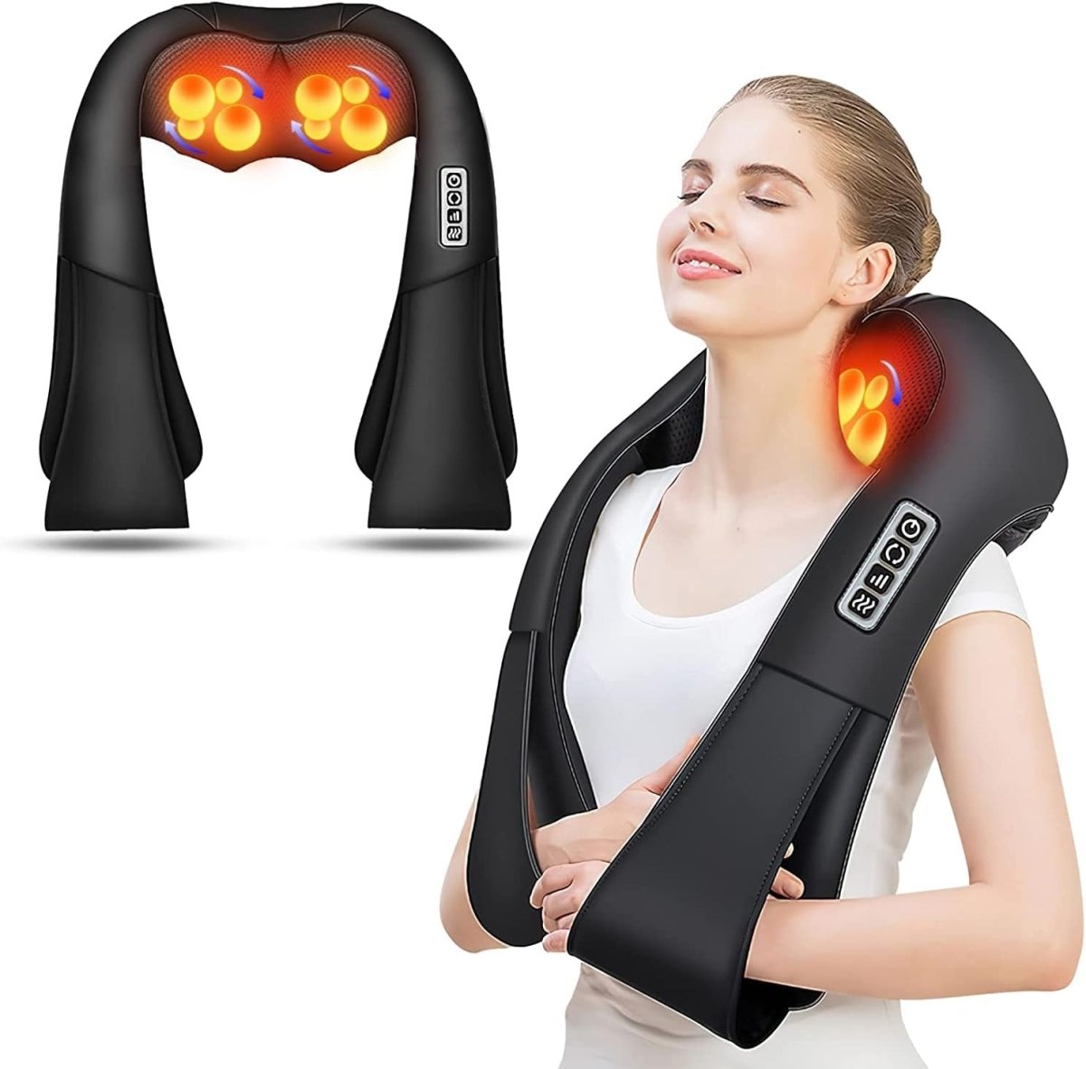 Shiatsu Massagekissen – Infrarotwärme Nackenmassage & Knetmassage