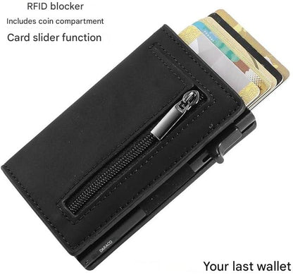 RFID Slim Wallet Herren – Aluminium Diebstahlsicher & Kartenfach