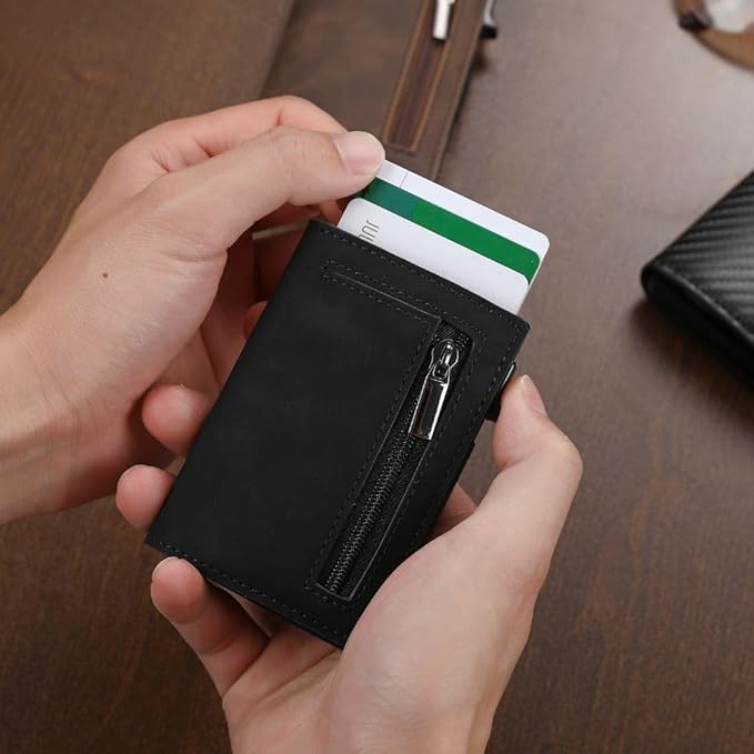 RFID Slim Wallet Herren – Aluminium Diebstahlsicher & Kartenfach