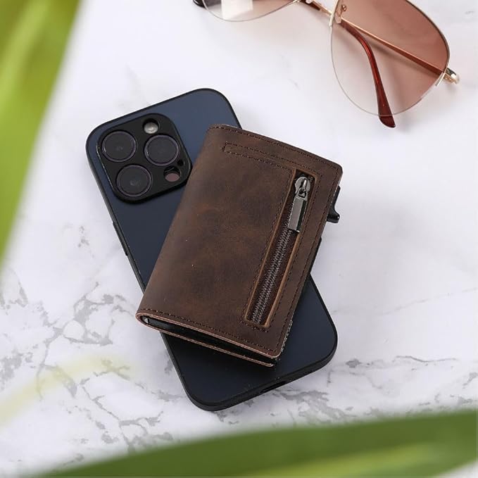 RFID Slim Wallet Herren – Aluminium Diebstahlsicher & Kartenfach