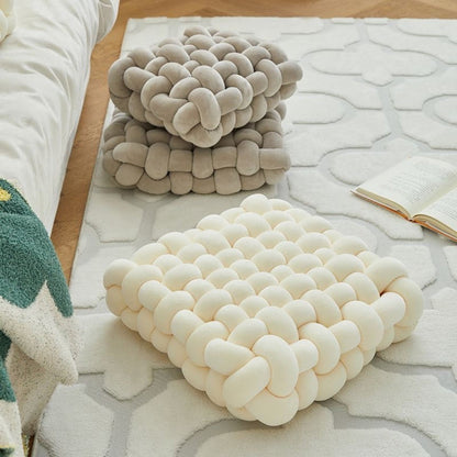 Gewebtes Knotkissen Velvet – Weiches Bodensitzkissen Wohnzimmer