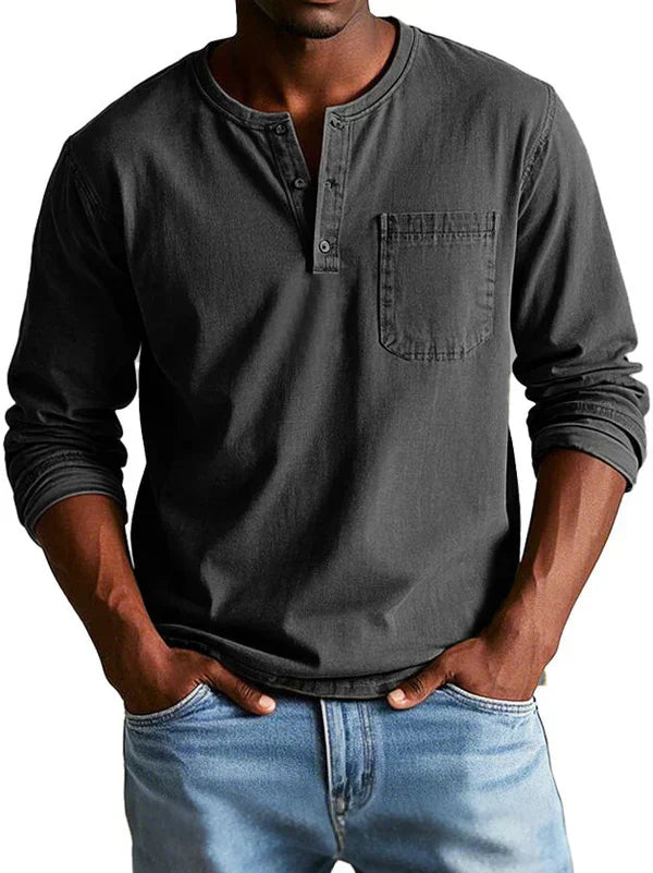 Philipp | Herren Henleyshirt – Langarm, Lässig & Weicher Stoff