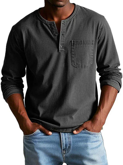 Philipp | Herren Henleyshirt – Langarm, Lässig & Weicher Stoff