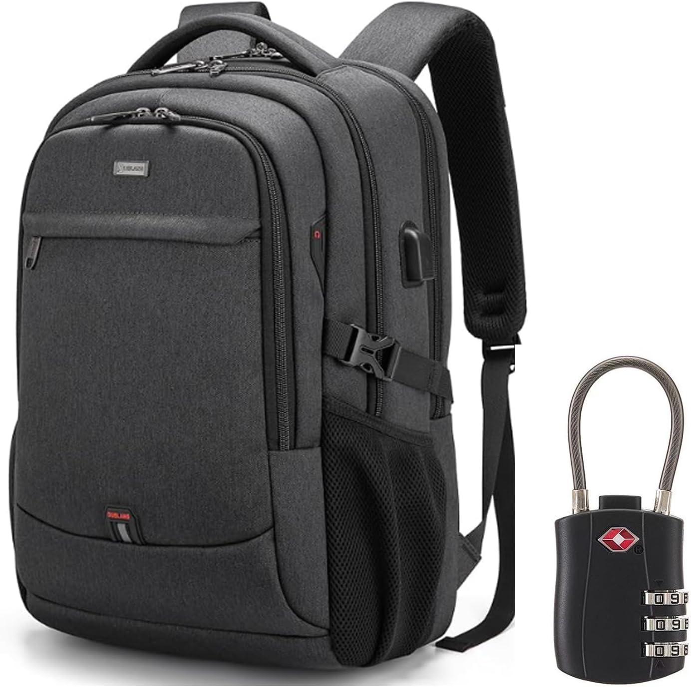 Wasserdichter Laptop-Reiserucksack – USB-Ladeport & Organizer-Fächer für Herren & Damen