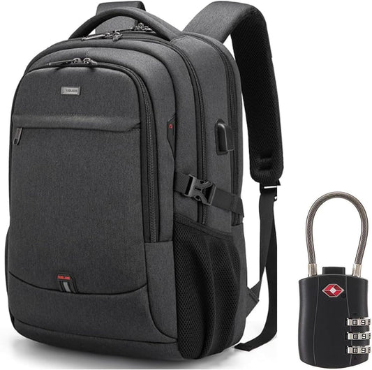 Wasserdichter Laptop-Reiserucksack – USB-Ladeport & Organizer-Fächer für Herren & Damen