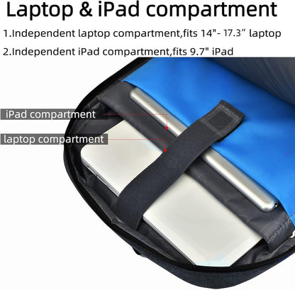 Wasserdichter Laptop-Reiserucksack – USB-Ladeport & Organizer-Fächer für Herren & Damen