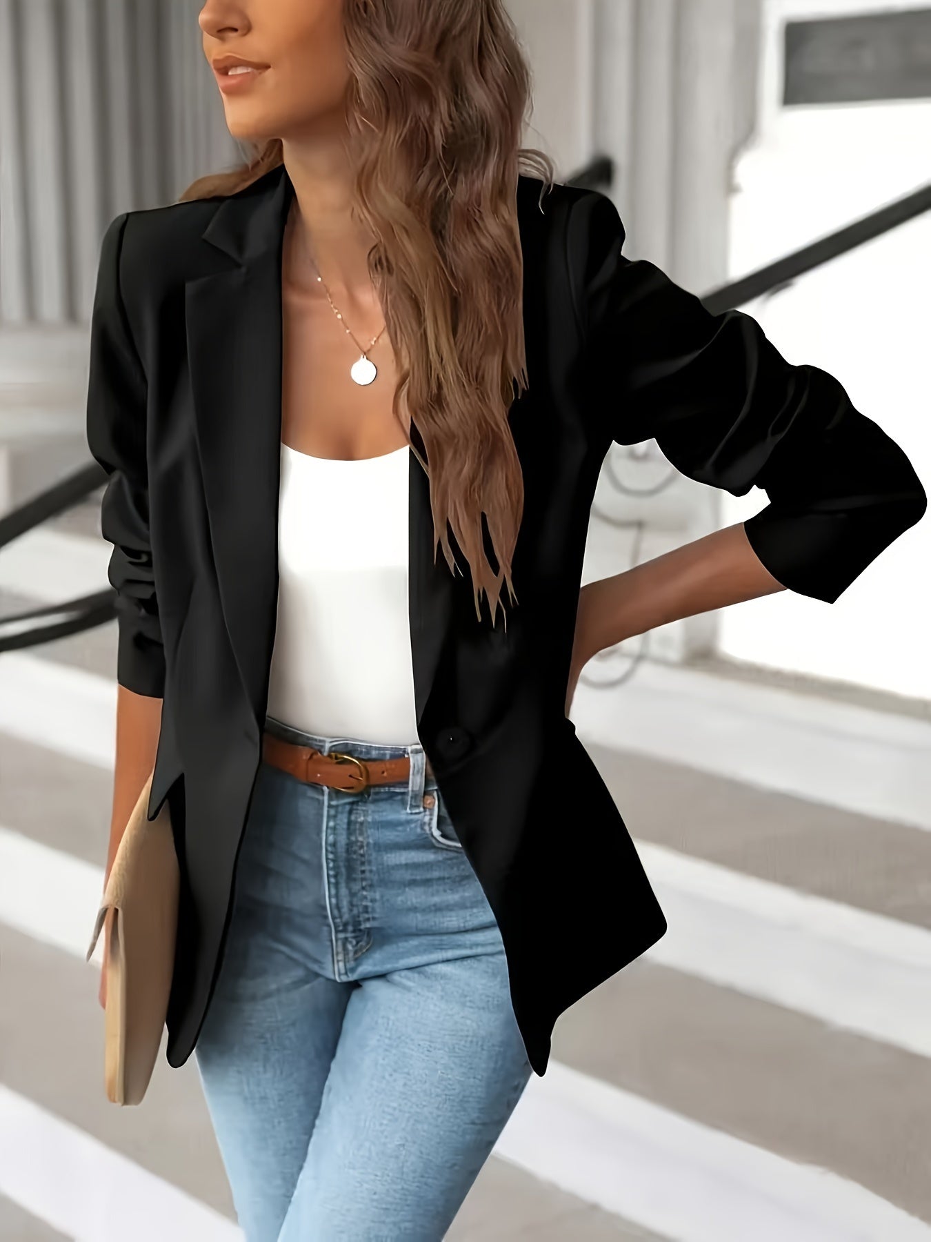 Edith | Damen Blazer – Tailliert, Stilvoll & Freizeitlook