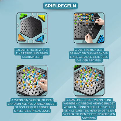 Strategie-Dreieckspiel – Familienspiel für 2–4 Spieler