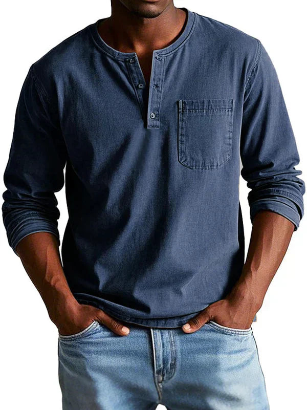 Philipp | Herren Henleyshirt – Langarm, Lässig & Weicher Stoff