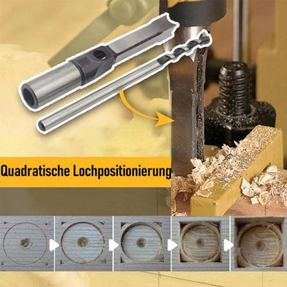 Holzbohrer-Set Quadratloch – Edelstahl Präzisionsbohrer Set