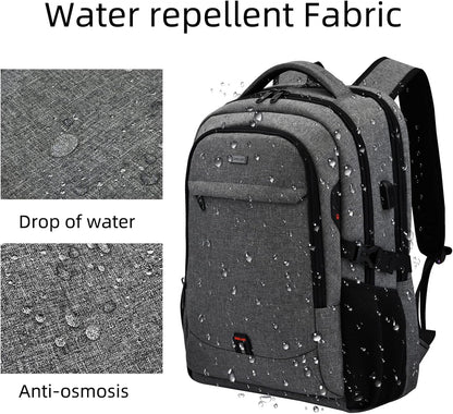 Wasserdichter Laptop-Reiserucksack – USB-Ladeport & Organizer-Fächer für Herren & Damen