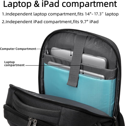 Wasserdichter Laptop-Reiserucksack – USB-Ladeport & Organizer-Fächer für Herren & Damen