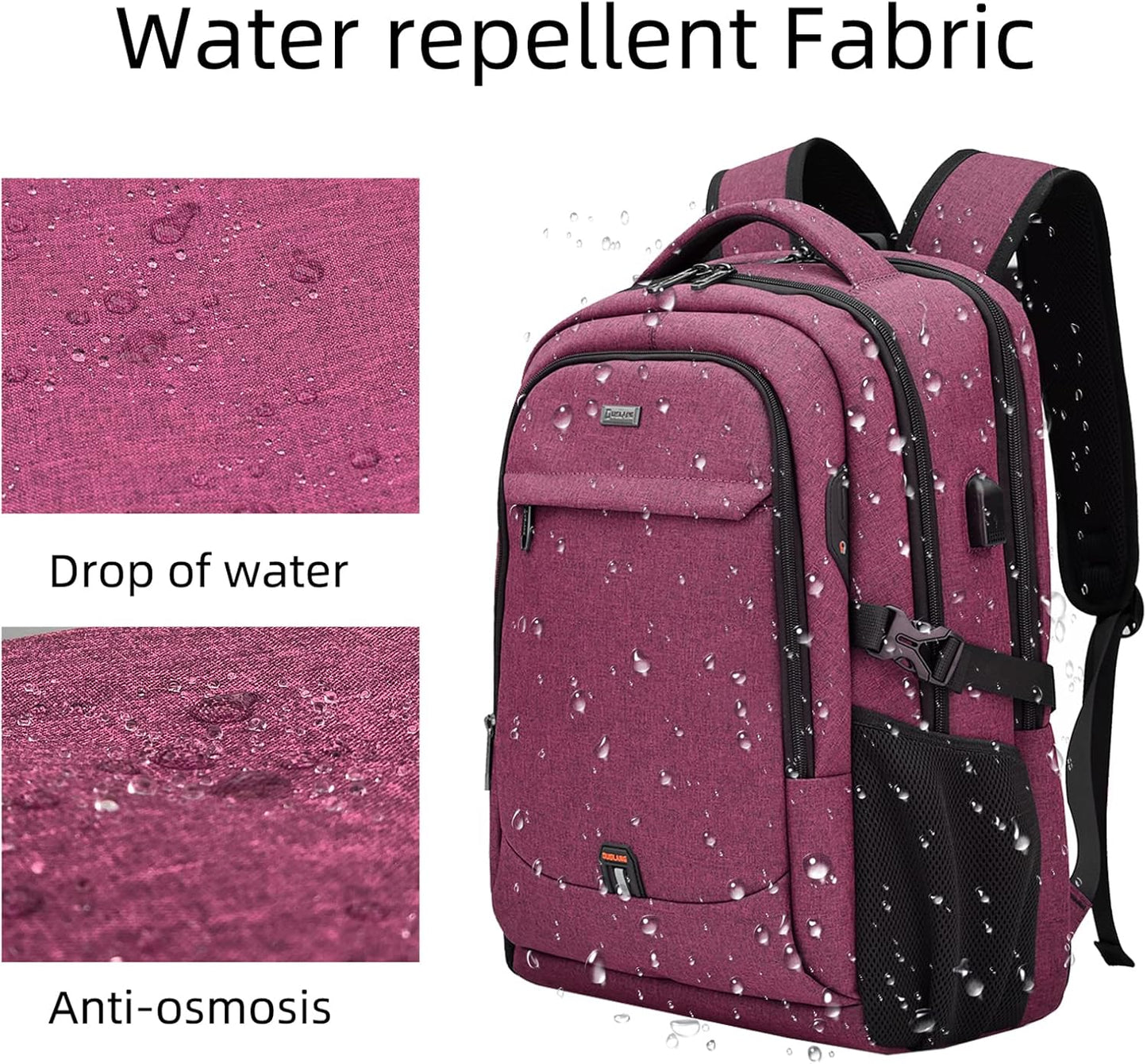 Wasserdichter Laptop-Reiserucksack – USB-Ladeport & Organizer-Fächer für Herren & Damen