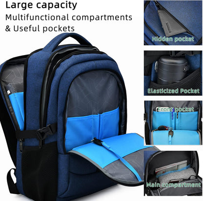 Wasserdichter Laptop-Reiserucksack – USB-Ladeport & Organizer-Fächer für Herren & Damen