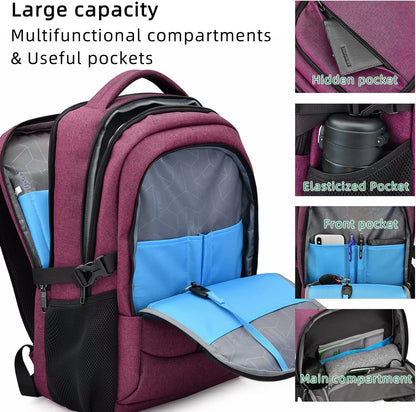 Wasserdichter Laptop-Reiserucksack – USB-Ladeport & Organizer-Fächer für Herren & Damen