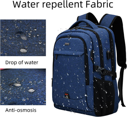 Wasserdichter Laptop-Reiserucksack – USB-Ladeport & Organizer-Fächer für Herren & Damen
