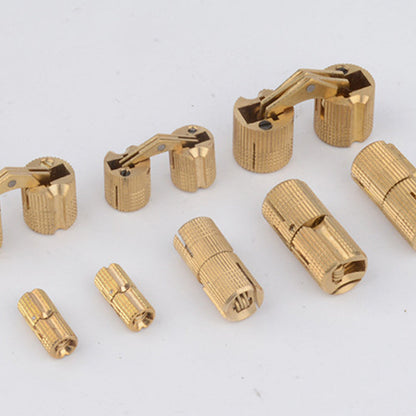 Verdeckte Scharniere Messing 4er-Set – Unsichtbare Zylinderscharniere