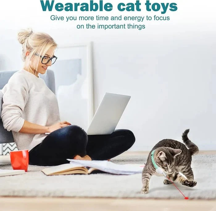 Laser-Spielhalsband für Katzen – Automatisch & Verstellbar