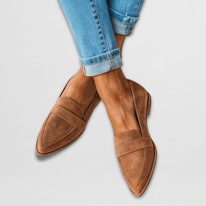 Wildleder Loafer Damen – Spitze Form, Weiches Fußbett & Frühjahr