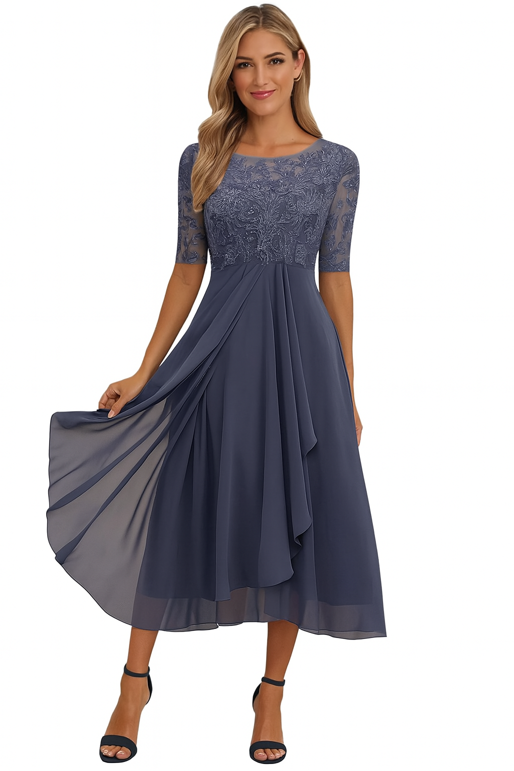 Sommerkleid A-Linie Midi – Leicht, Luftig & Fließender Fall