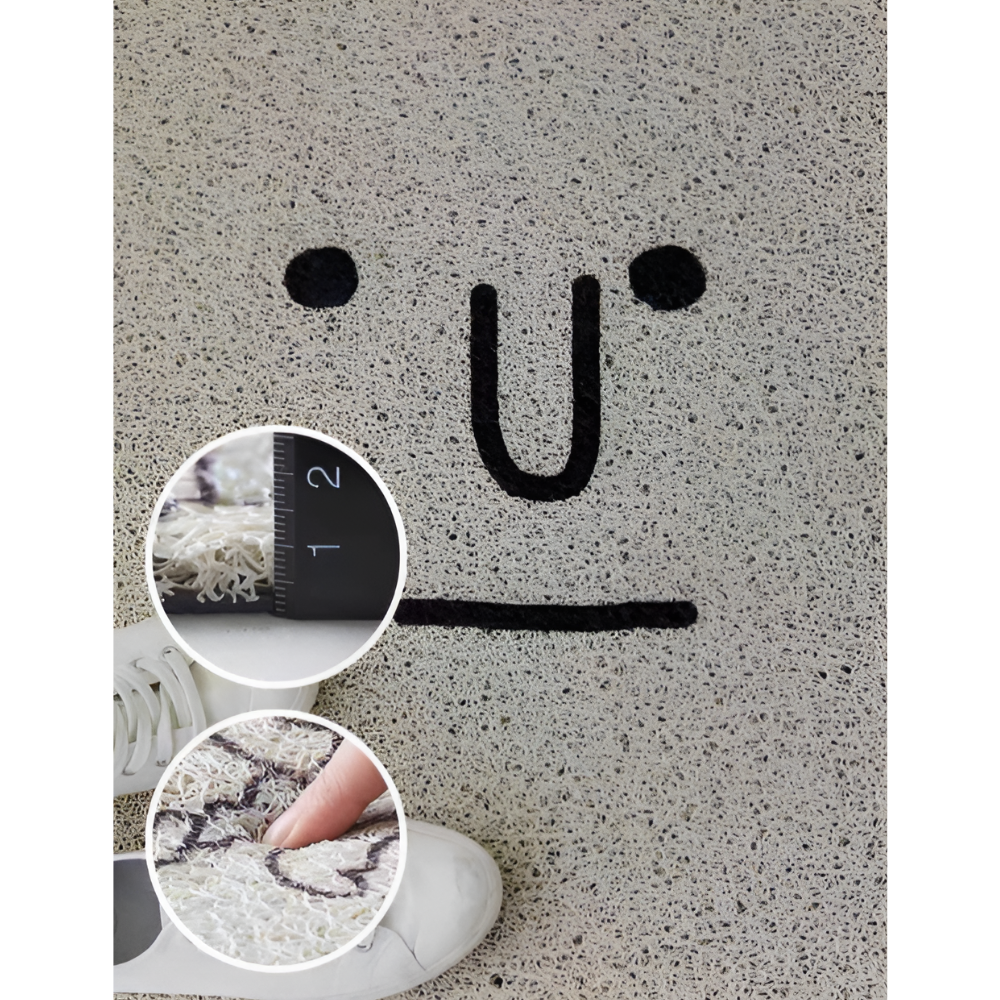 Smiley Fußmatte – PVC Rutschfest & Schnelltrocknend 40×60 cm