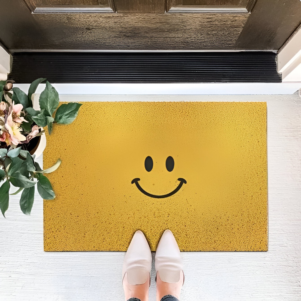 Smiley Fußmatte – PVC Rutschfest & Schnelltrocknend 40×60 cm