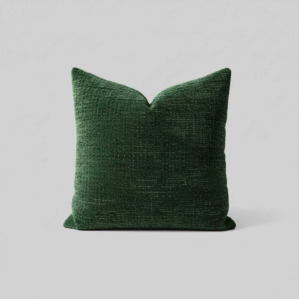 Chenille Kissenbezug 40x40 | Dekoratives Sofakissen