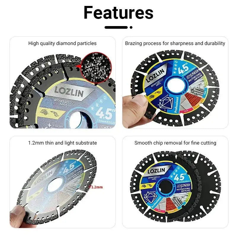 Diamant-Sägeblatt 115 mm – 2 Stück für Fliesen, Beton & Stahl
