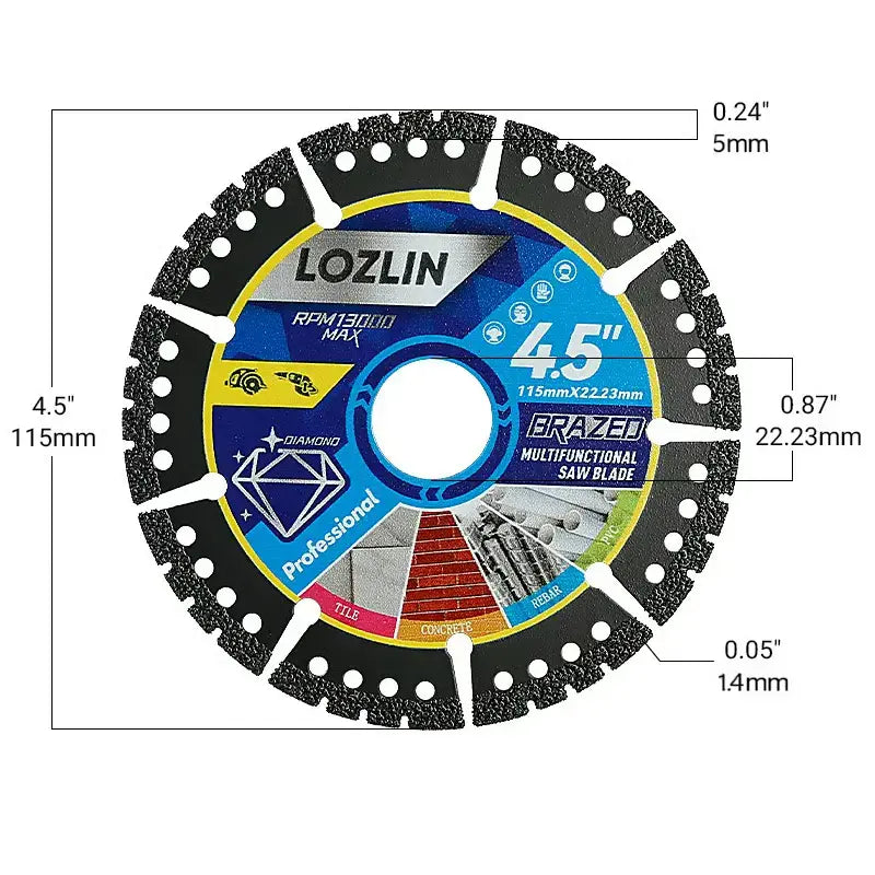 Diamant-Sägeblatt 115 mm – 2 Stück für Fliesen, Beton & Stahl